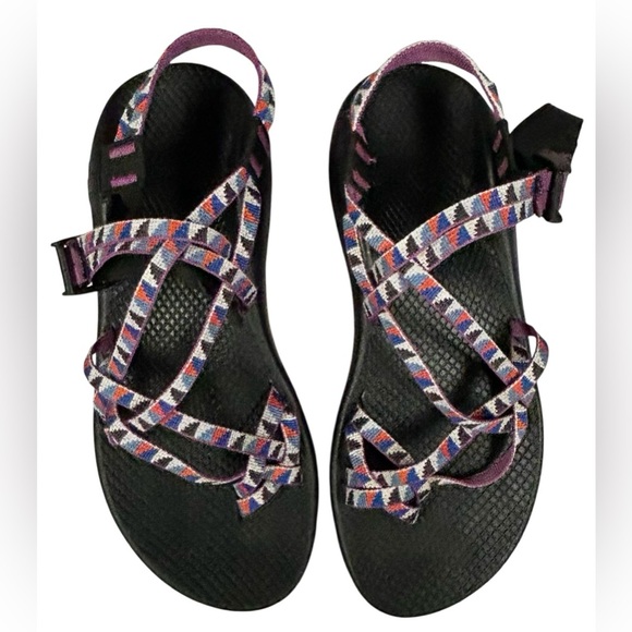Chaco Women's Z/Cloud X2 Remix Poplin Berry Sport Outdoor Sandals Size 10 Purple - Picture 4 of 11